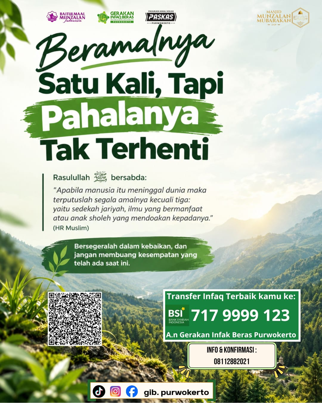 Beramalnya Satu Kali, Tapi Pahalanya Tak Terhenti